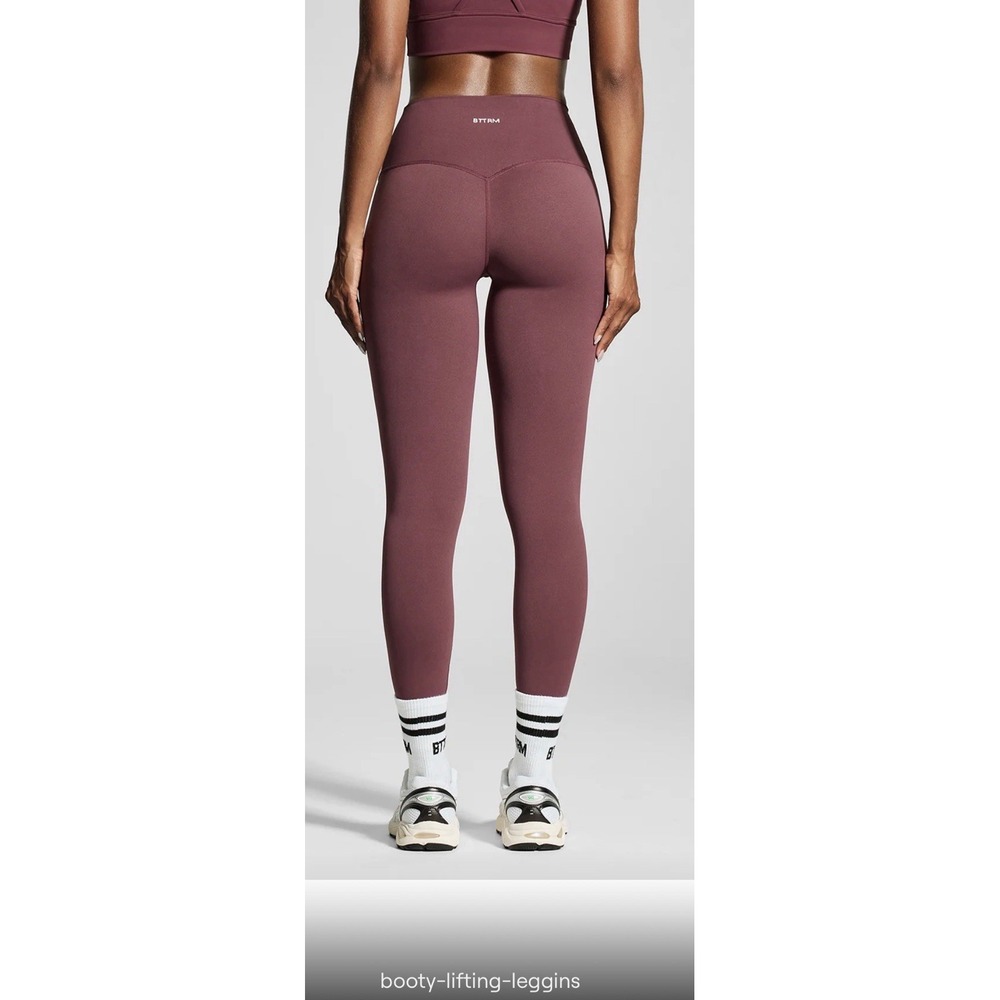 NWT Better Me Burgundy Size Medium 7/8 Leggings High Waisted Tummy Butt Shaping - Picture 3 of 8
